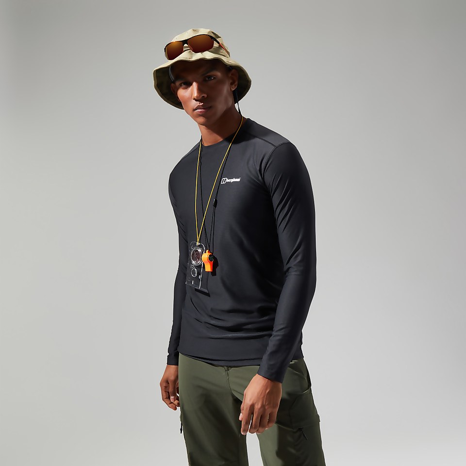 Men's 24/7 Tech Tee Long Sleeve Crew - Black