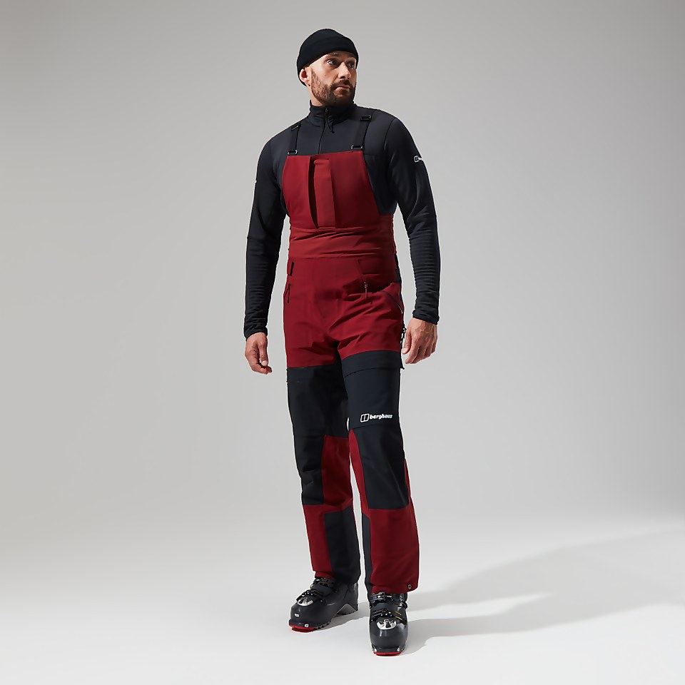 Men's MTN Arete Descend Gore-Tex Bib Pants - Dark Red/Black