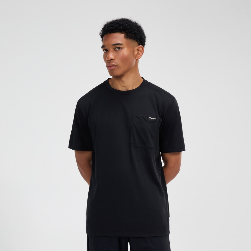 Men's Relaxed Short Sleeve Tech Tee - Black