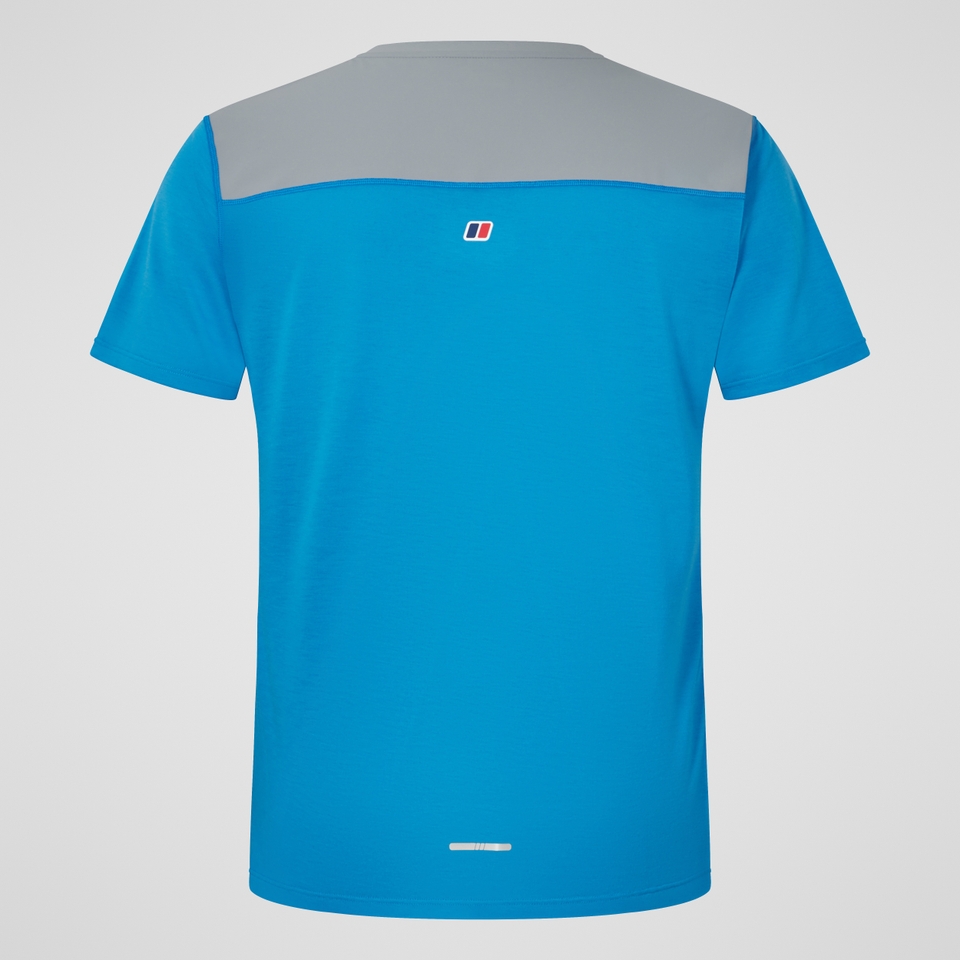 Men's Terrain Trek Tech Tee - Blue/Grey