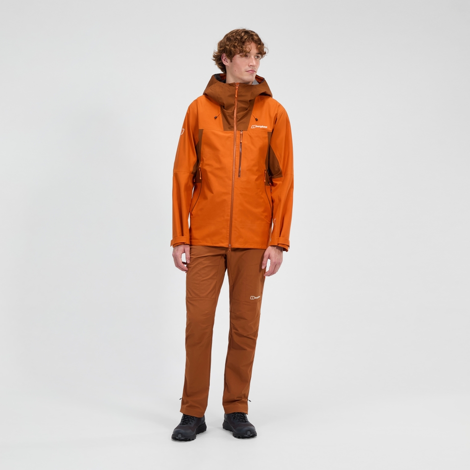 Men's Ridge-Seeker Gore-Tex Waterproof Jacket - Orange/Brown