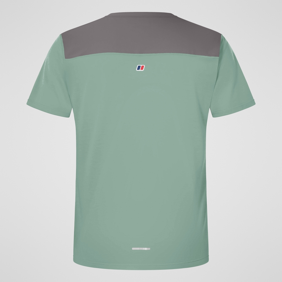 Men's Terrain Trek Tech Tee - Green/Grey