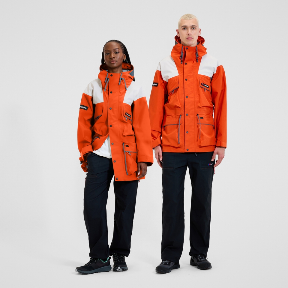 Unisex Trango Gore-Tex Waterproof Jacket - Orange/Grey