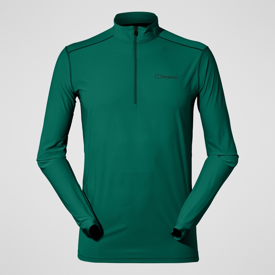Men's 24/7 Half Zip Long Sleeve Tech Tee - Green