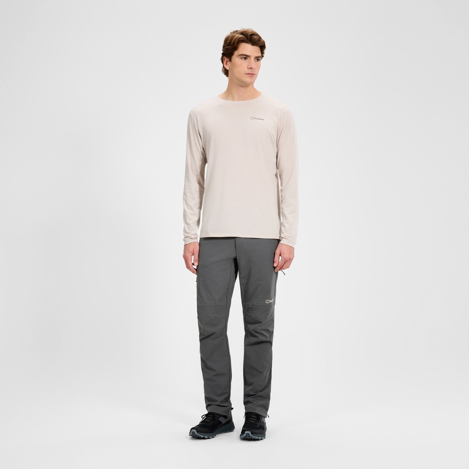 Men's Delta Long Sleeve Tech Tee - Grey