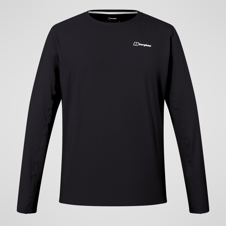 Men's Delta Long Sleeve Tech Tee - Black